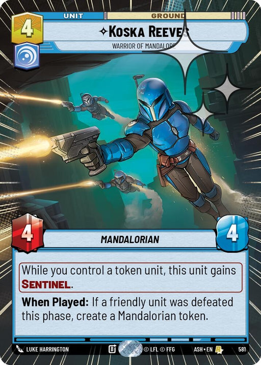 Image for Koska Reeves - Warrior of Mandalore (Hyperspace Foil) (581) [Ashes of the Empire] {ASH} - Star Wars: Unlimited