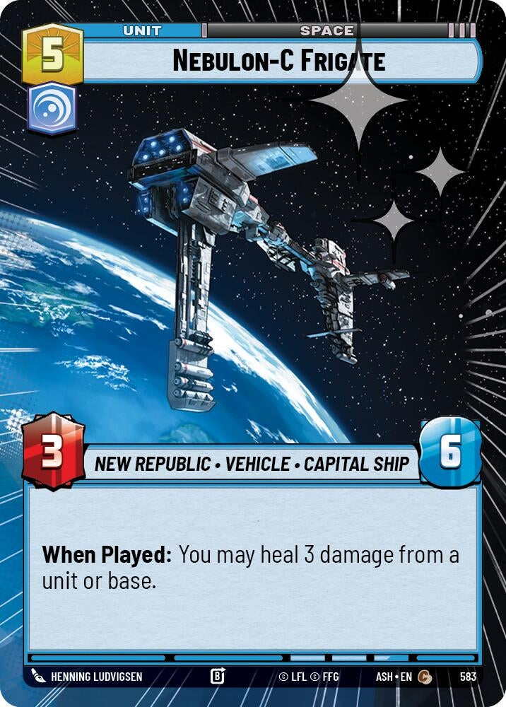 Image for Nebulon-C Frigate (Hyperspace Foil) (583) [Ashes of the Empire] {ASH} - Star Wars: Unlimited