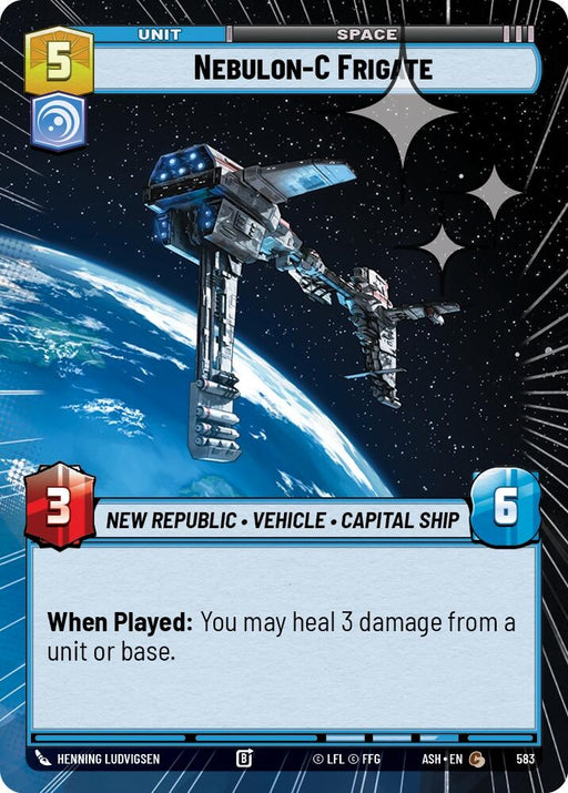 Image for Nebulon-C Frigate (Hyperspace Foil) (583) [Ashes of the Empire] {ASH} - Star Wars: Unlimited