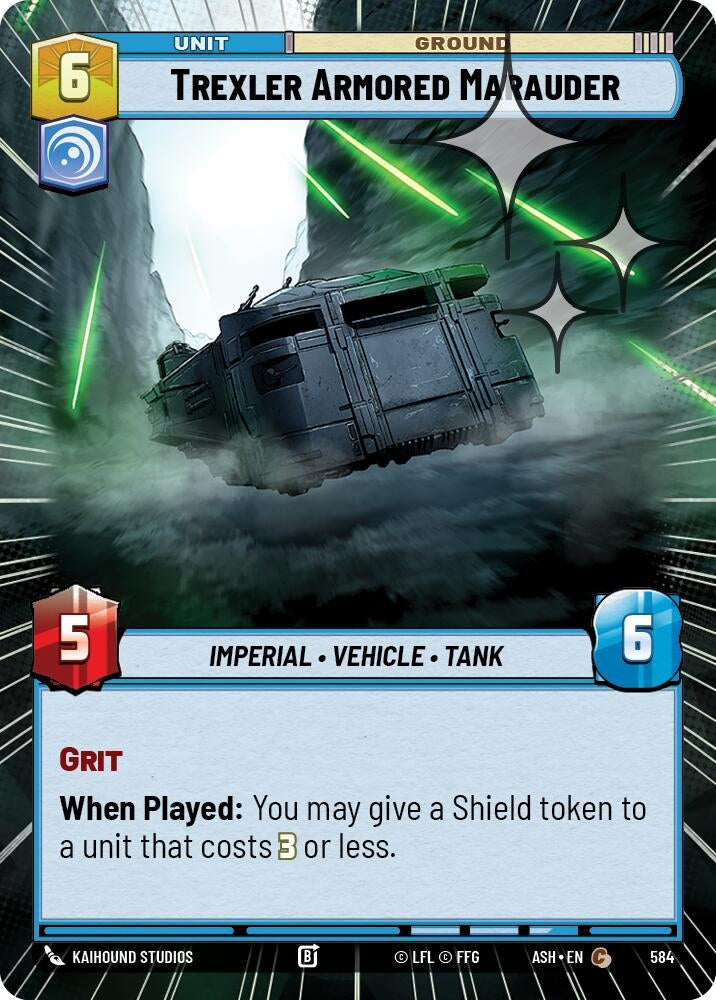 Image for Trexler Armored Marauder (Hyperspace Foil) (584) [Ashes of the Empire] {ASH} - Star Wars: Unlimited