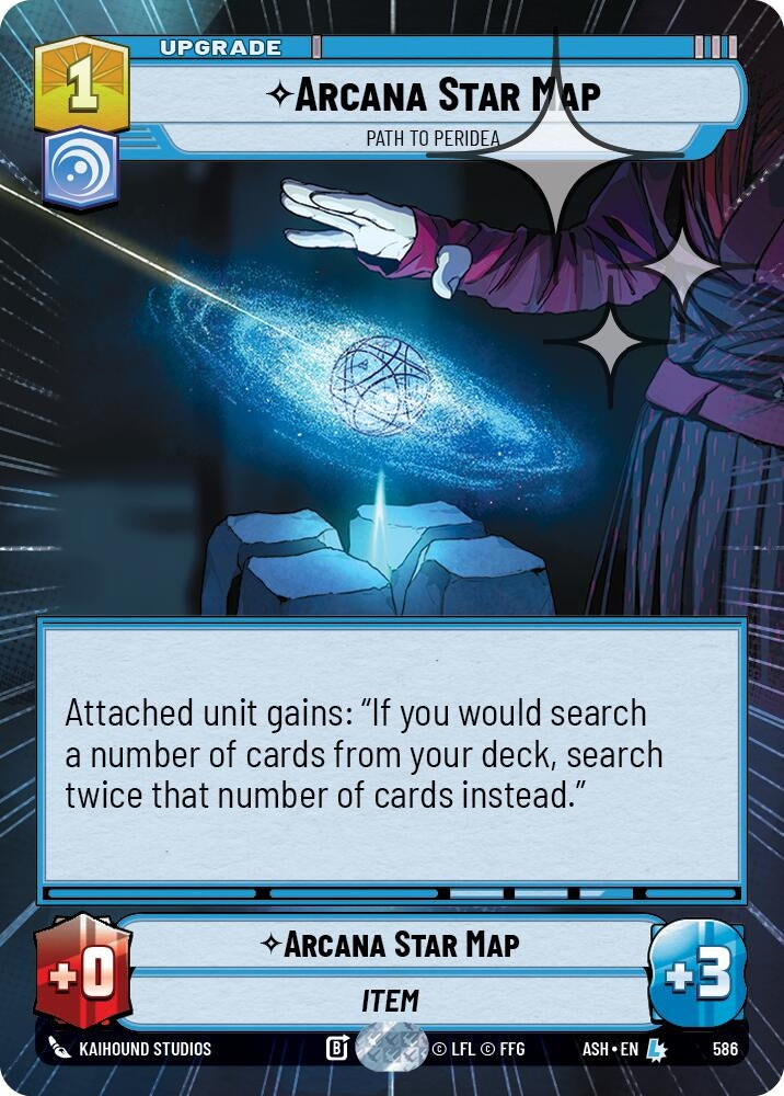 Image for Arcana Star Map - Path to Peridea (Hyperspace Foil) (586) [Ashes of the Empire] {ASH} - Star Wars: Unlimited