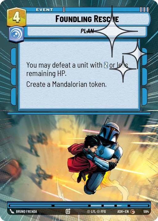 Image for Foundling Rescue (Hyperspace Foil) (594) [Ashes of the Empire] {ASH} - Star Wars: Unlimited
