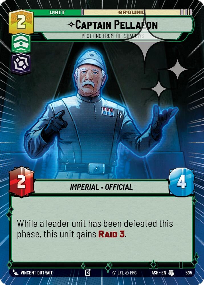 Image for Captain Pellaeon - Plotting from the Shadows (Hyperspace Foil) (595) [Ashes of the Empire] {ASH} - Star Wars: Unlimited