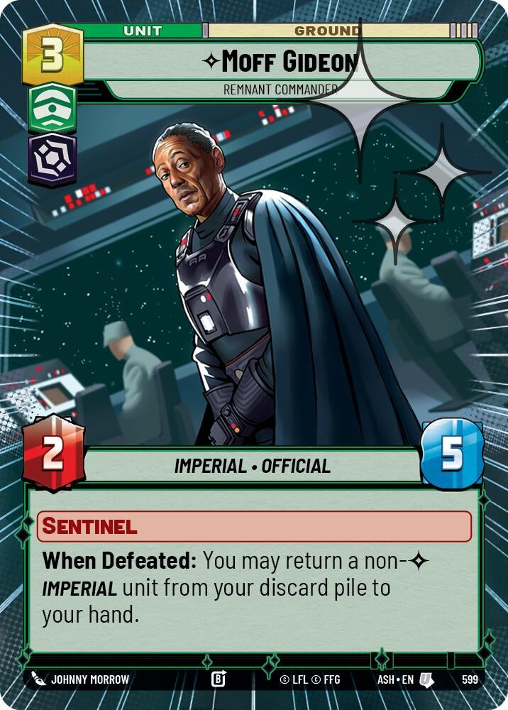 Image for Moff Gideon - Remnant Commander (Hyperspace Foil) (599) [Ashes of the Empire] {ASH} - Star Wars: Unlimited