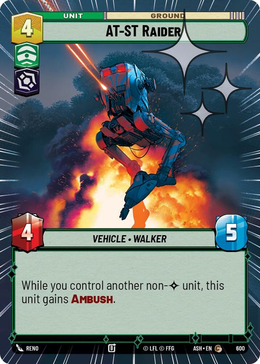 Image for AT-ST Raider (Hyperspace Foil) (600) [Ashes of the Empire] {ASH} - Star Wars: Unlimited