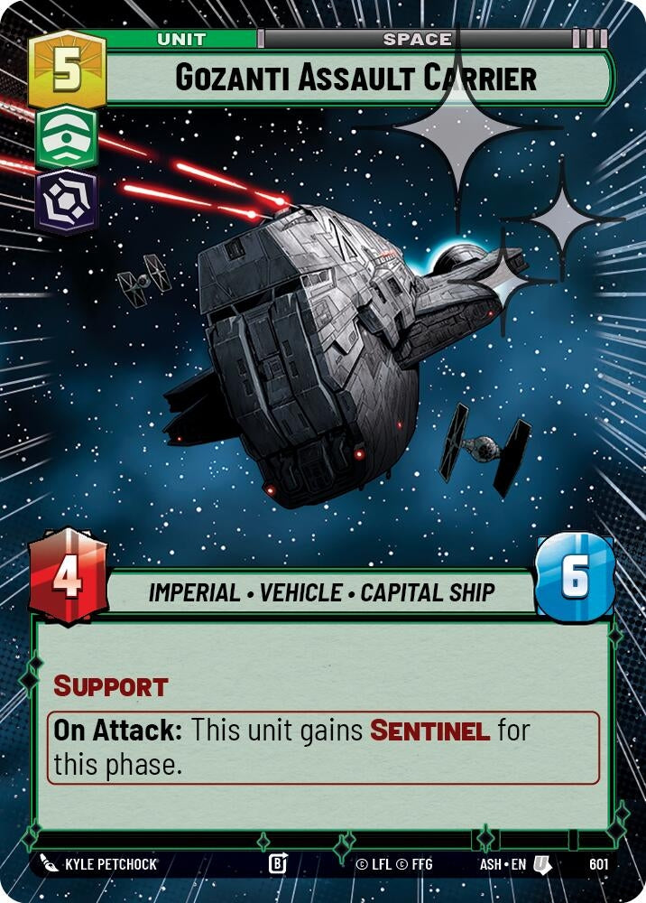Image for Gozanti Assault Carrier (Hyperspace Foil) (601) [Ashes of the Empire] {ASH} - Star Wars: Unlimited
