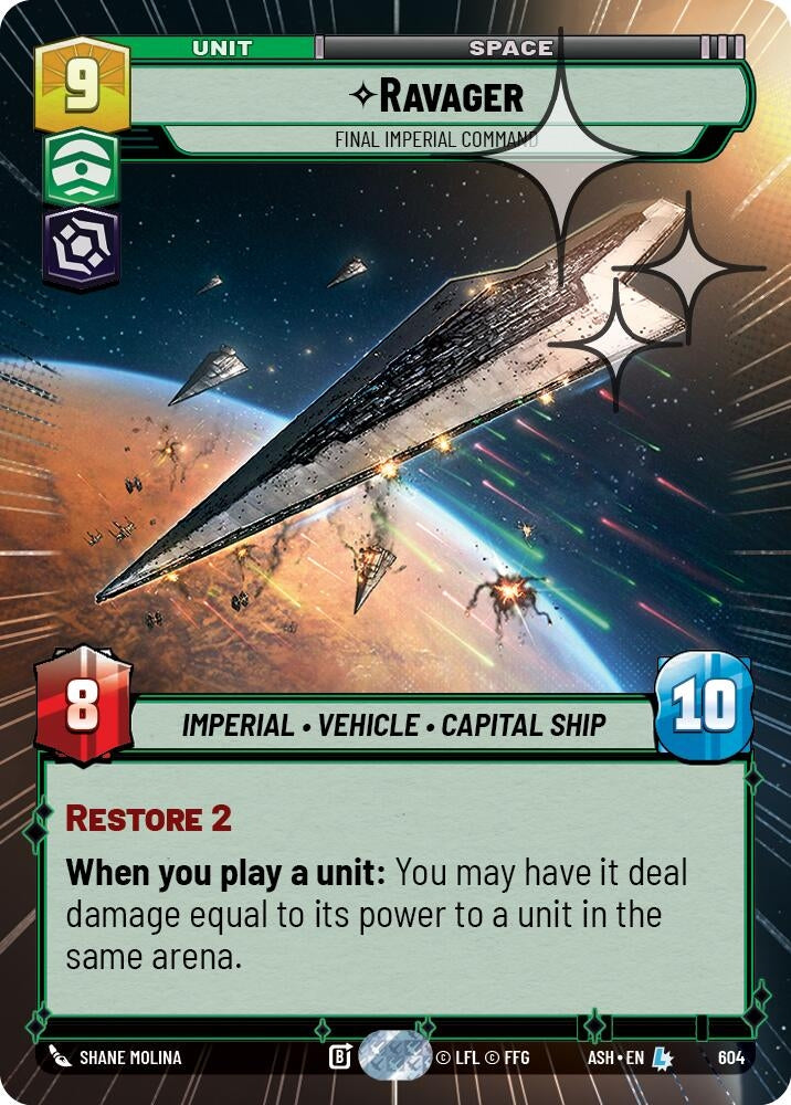 Image for Ravager - Final Imperial Command (Hyperspace Foil) (604) [Ashes of the Empire] {ASH} - Star Wars: Unlimited