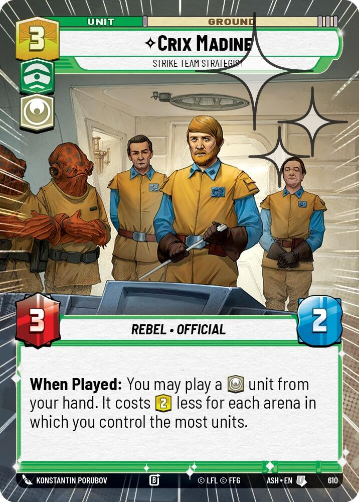 Image for Crix Madine - Strike Team Strategist (Hyperspace Foil) (610) [Ashes of the Empire] {ASH} - Star Wars: Unlimited