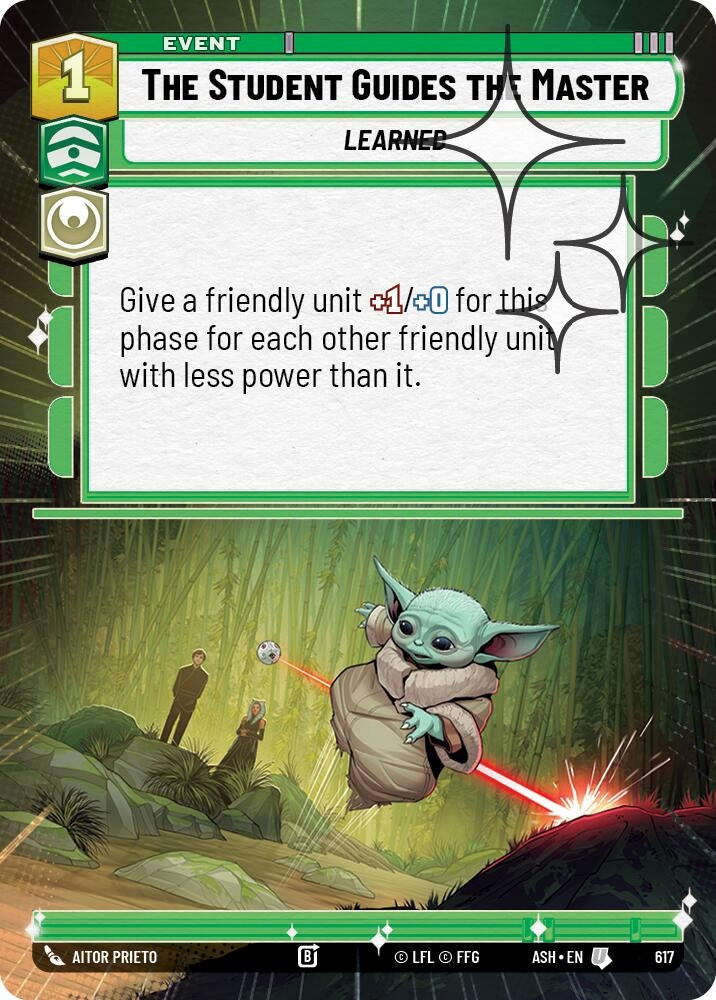 Image for The Student Guides the Master (Hyperspace Foil) (617) [Ashes of the Empire] {ASH} - Star Wars: Unlimited