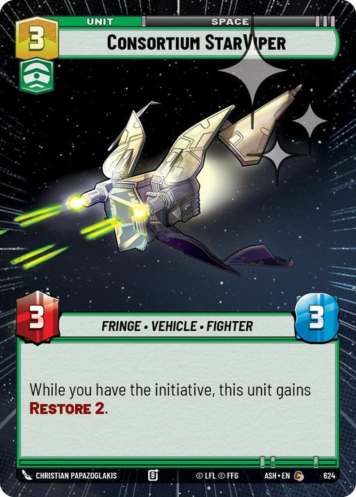 Image for Consortium StarViper (Hyperspace Foil) (624) [Ashes of the Empire] {ASH} - Star Wars: Unlimited