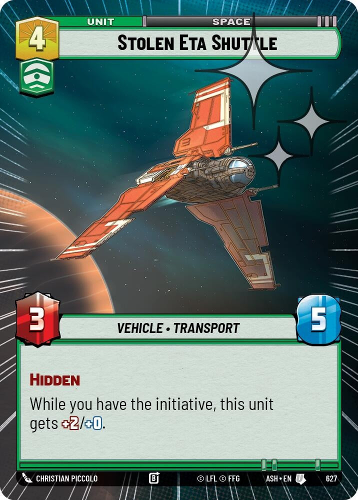 Image for Stolen Eta Shuttle (Hyperspace Foil) (627) [Ashes of the Empire] {ASH} - Star Wars: Unlimited