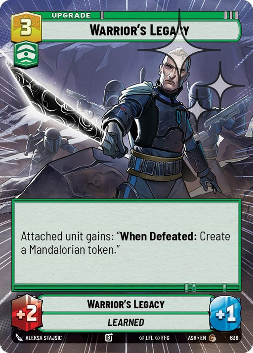Image for Warrior's Legacy (Hyperspace Foil) (636) [Ashes of the Empire] {ASH} - Star Wars: Unlimited