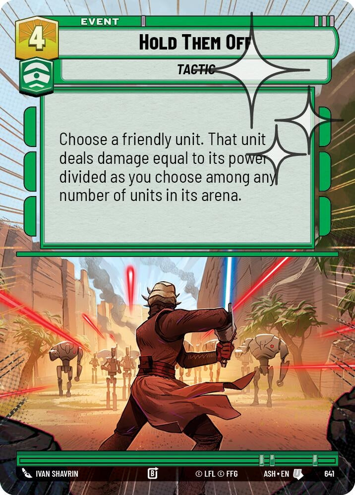 Image for Hold Them Off (Hyperspace Foil) (641) [Ashes of the Empire] {ASH} - Star Wars: Unlimited
