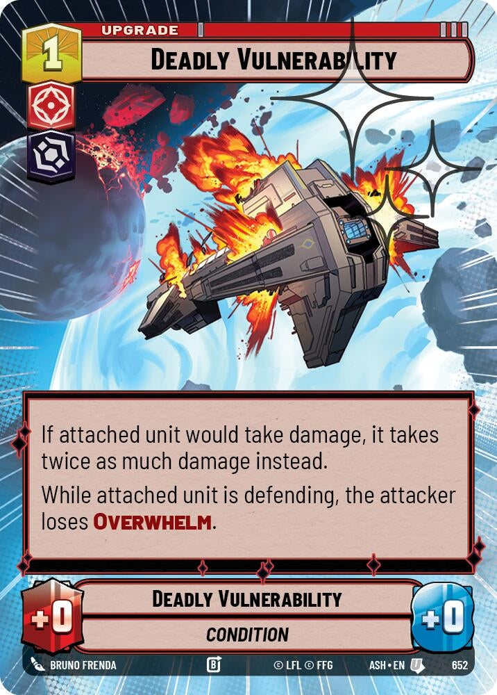 Image for Deadly Vulnerability (Hyperspace Foil) (652) [Ashes of the Empire] {ASH} - Star Wars: Unlimited