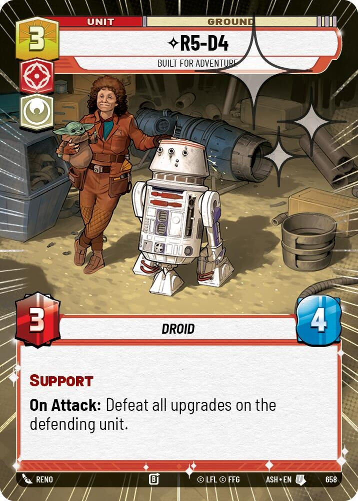 Image for R5-D4 - Built for Adventure (Hyperspace Foil) (658) [Ashes of the Empire] {ASH} - Star Wars: Unlimited