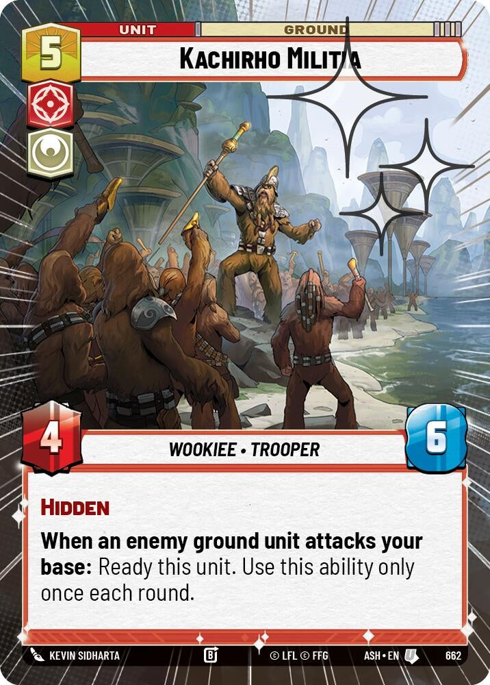 Image for Kachirho Militia (Hyperspace Foil) (662) [Ashes of the Empire] {ASH} - Star Wars: Unlimited