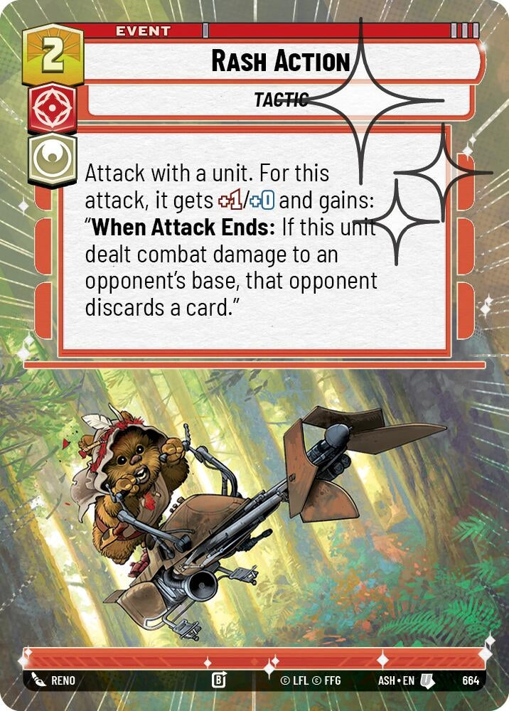 Image for Rash Action (Hyperspace Foil) (664) [Ashes of the Empire] {ASH} - Star Wars: Unlimited