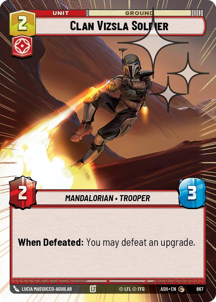 Image for Clan Vizsla Soldier (Hyperspace Foil) (667) [Ashes of the Empire] {ASH} - Star Wars: Unlimited