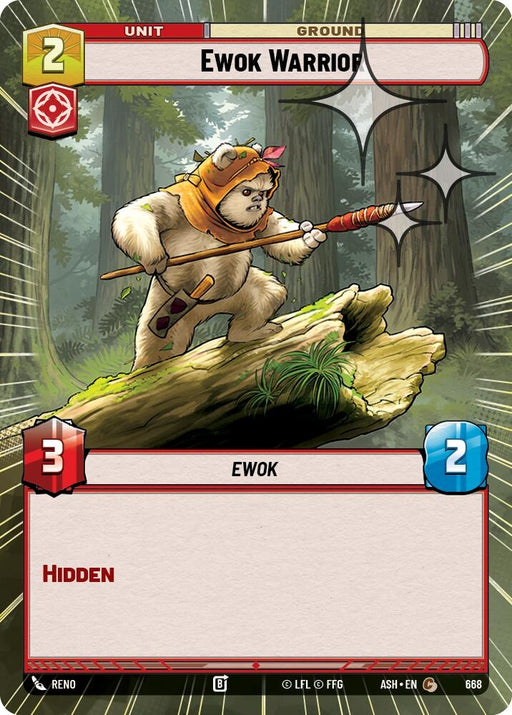 Image for Ewok Warrior (Hyperspace Foil) (668) [Ashes of the Empire] {ASH} - Star Wars: Unlimited