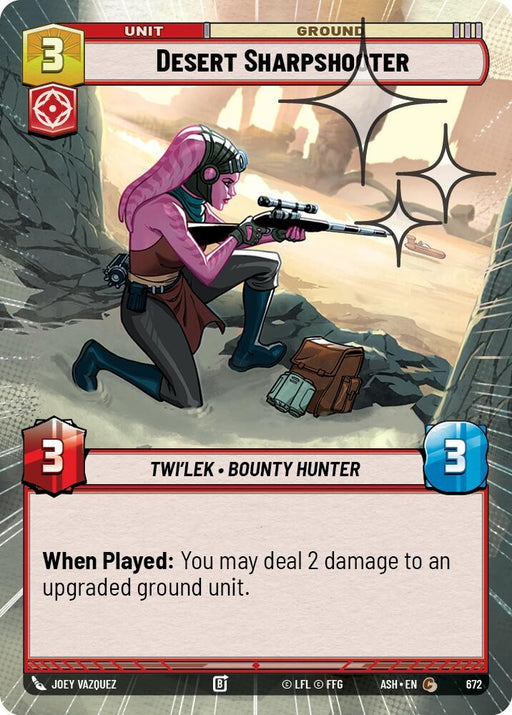 Image for Desert Sharpshooter (Hyperspace Foil) (672) [Ashes of the Empire] {ASH} - Star Wars: Unlimited