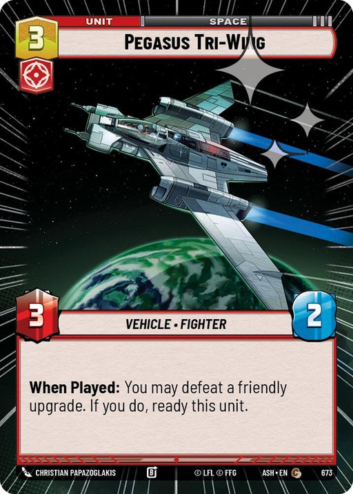 Image for Pegasus Tri-Wing (Hyperspace Foil) (673) [Ashes of the Empire] {ASH} - Star Wars: Unlimited