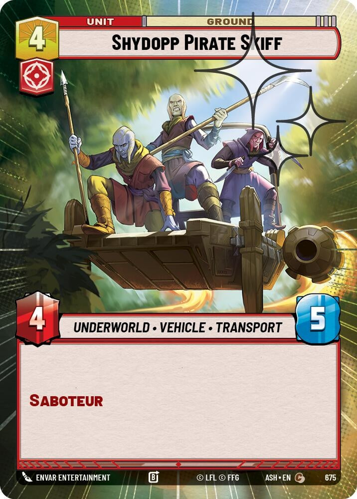 Image for Shydopp Pirate Skiff (Hyperspace Foil) (675) [Ashes of the Empire] {ASH} - Star Wars: Unlimited