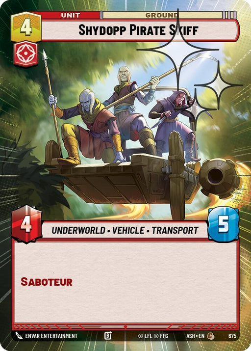 Image for Shydopp Pirate Skiff (Hyperspace Foil) (675) [Ashes of the Empire] {ASH} - Star Wars: Unlimited