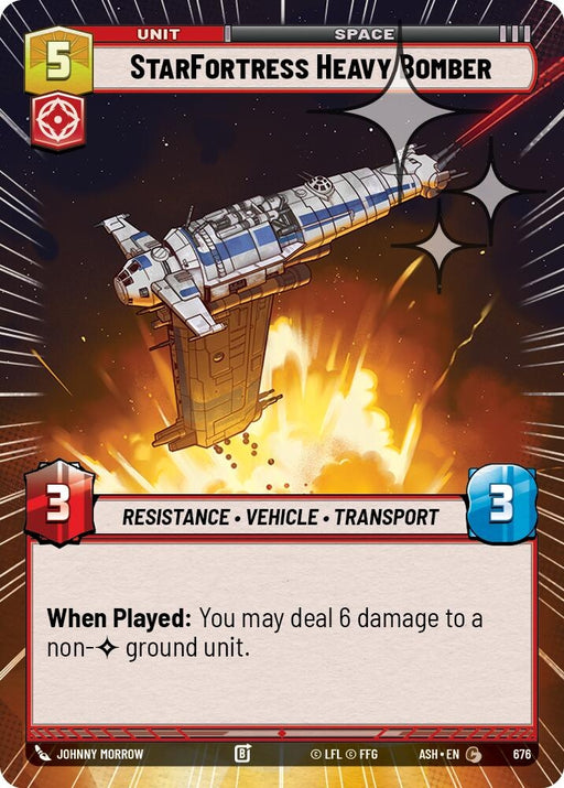 Image for StarFortress Heavy Bomber (Hyperspace Foil) (676) [Ashes of the Empire] {ASH} - Star Wars: Unlimited
