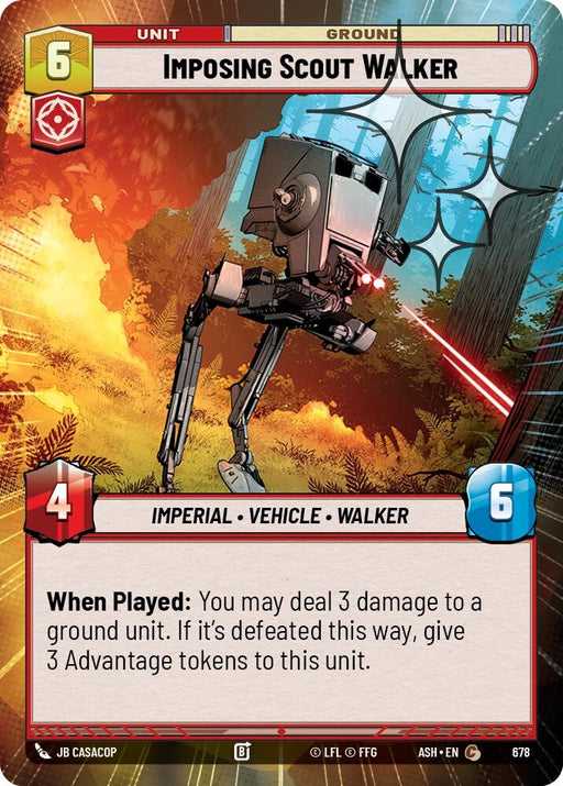 Image for Imposing Scout Walker (Hyperspace Foil) (678) [Ashes of the Empire] {ASH} - Star Wars: Unlimited