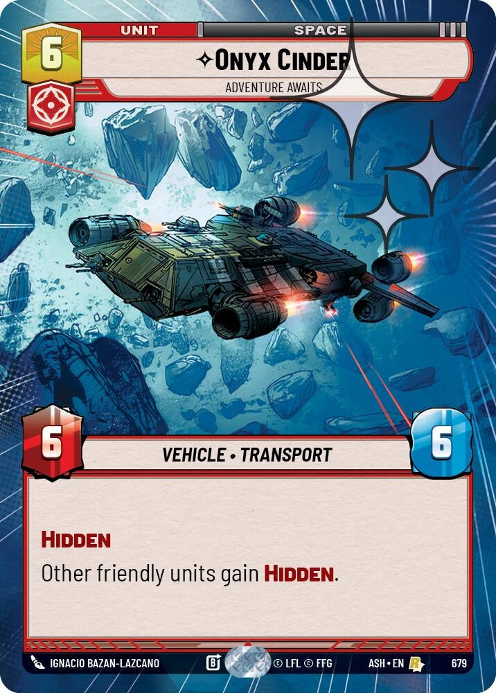 Image for Onyx Cinder - Adventure Awaits (Hyperspace Foil) (679) [Ashes of the Empire] {ASH} - Star Wars: Unlimited