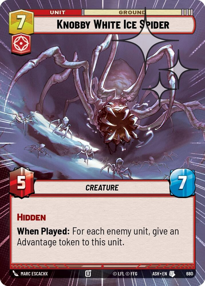 Image for Knobby White Ice Spider (Hyperspace Foil) (680) [Ashes of the Empire] {ASH} - Star Wars: Unlimited