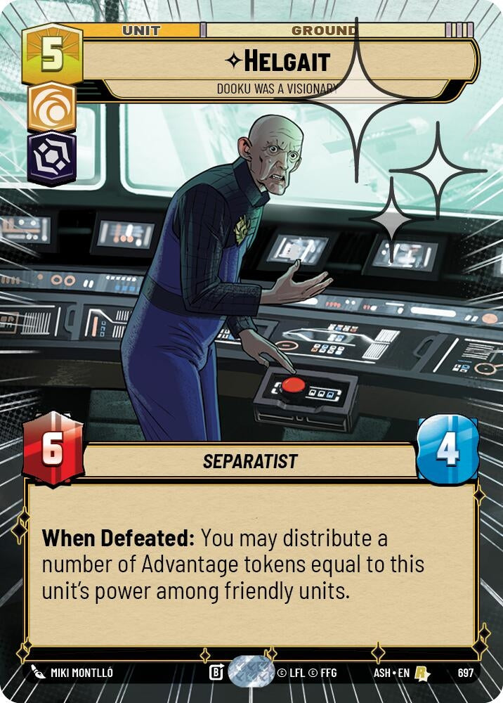 Image for Helgait - Dooku Was a Visionary (Hyperspace Foil) (697) [Ashes of the Empire] {ASH} - Star Wars: Unlimited