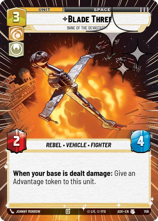 Image for Blade Three - Bane of the Devastator (Hyperspace Foil) (706) [Ashes of the Empire] {ASH} - Star Wars: Unlimited