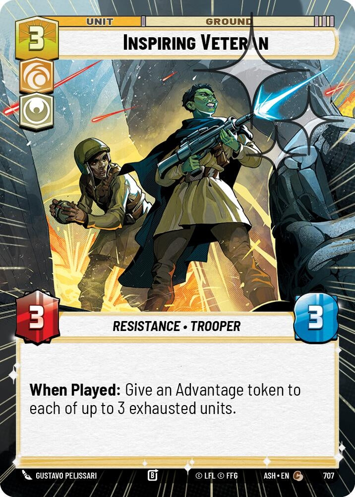 Image for Inspiring Veteran (Hyperspace Foil) (707) [Ashes of the Empire] {ASH} - Star Wars: Unlimited