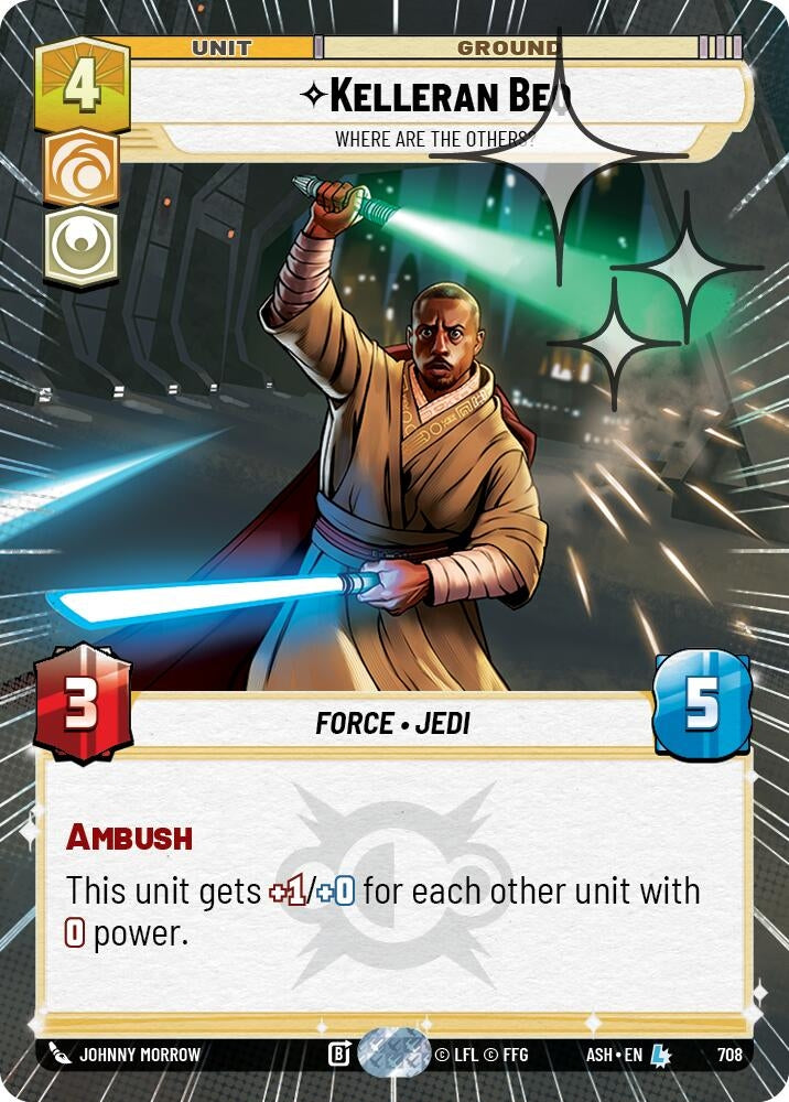 Image for Kelleran Beq - Where are the Others? (Hyperspace Foil) (708) [Ashes of the Empire] {ASH} - Star Wars: Unlimited