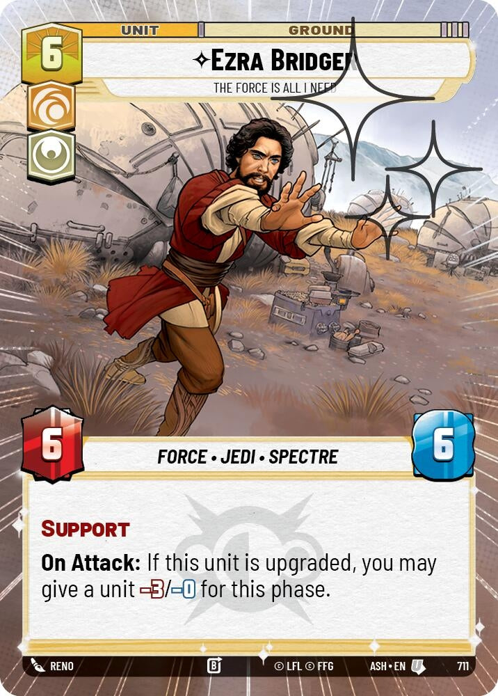Image for Ezra Bridger - The Force is All I Need (Hyperspace Foil) (711) [Ashes of the Empire] {ASH} - Star Wars: Unlimited