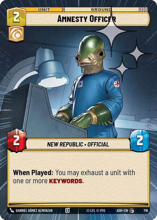 Image for Amnesty Officer (Hyperspace Foil) (716) [Ashes of the Empire] {ASH} - Star Wars: Unlimited
