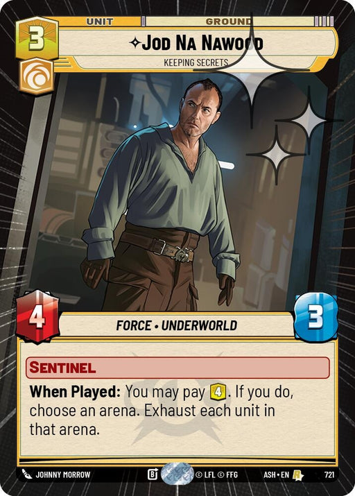 Image for Jod Na Nawood - Keeping Secrets (Hyperspace Foil) (721) [Ashes of the Empire] {ASH} - Star Wars: Unlimited