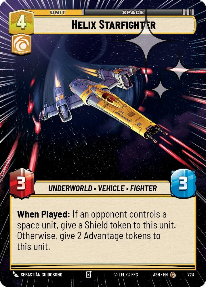 Image for Helix Starfighter (Hyperspace Foil) (723) [Ashes of the Empire] {ASH} - Star Wars: Unlimited
