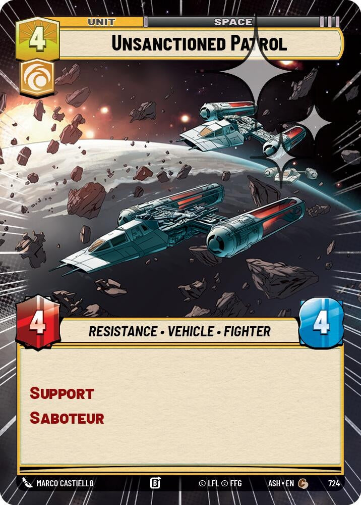 Image for Unsanctioned Patrol (Hyperspace Foil) (724) [Ashes of the Empire] {ASH} - Star Wars: Unlimited