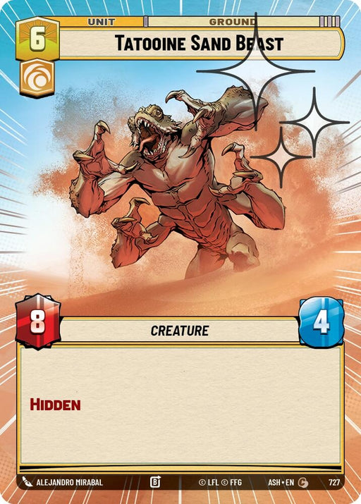Image for Tatooine Sand Beast (Hyperspace Foil) (727) [Ashes of the Empire] {ASH} - Star Wars: Unlimited