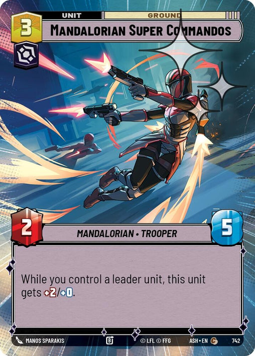 Image for Mandalorian Super Commandos (Hyperspace Foil) (742) [Ashes of the Empire] {ASH} - Star Wars: Unlimited