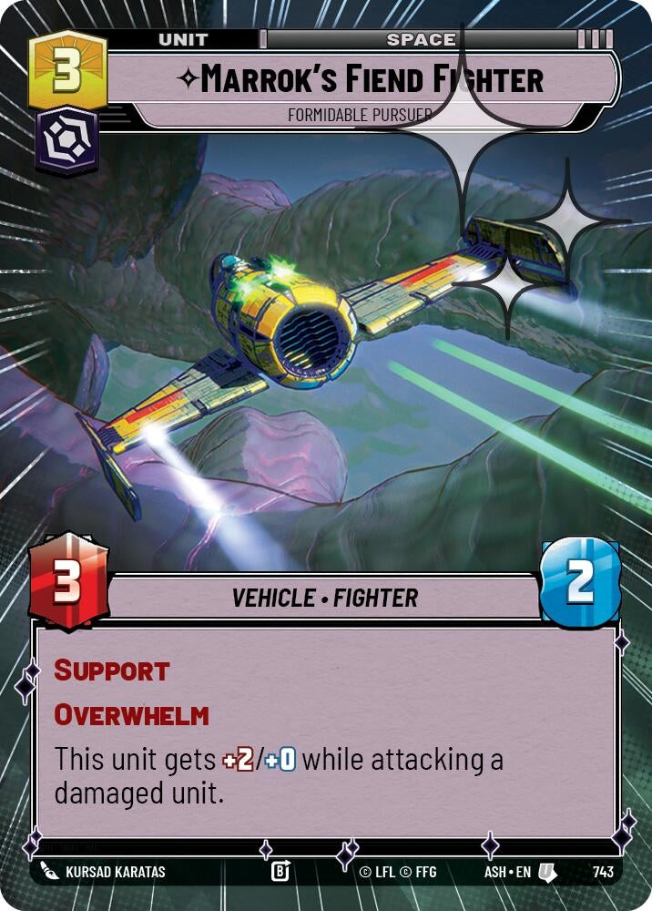 Image for Marrok's Fiend Fighter - Formidable Pursuer (Hyperspace Foil) (743) [Ashes of the Empire] {ASH} - Star Wars: Unlimited