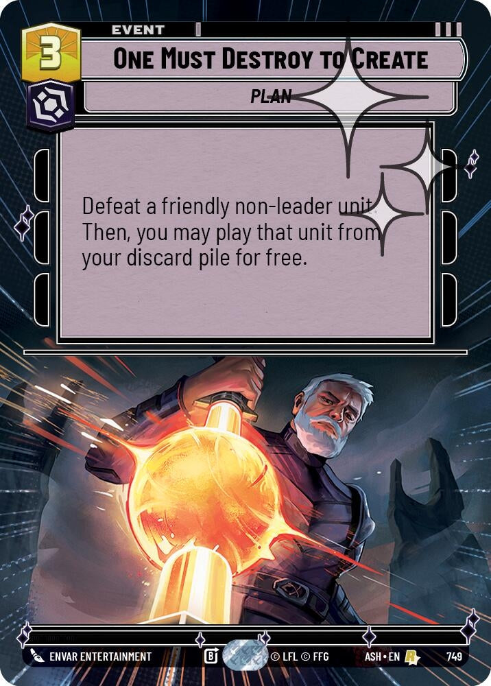 Image for One Must Destroy to Create (Hyperspace Foil) (749) [Ashes of the Empire] {ASH} - Star Wars: Unlimited