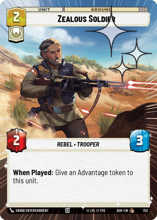 Image for Zealous Soldier (Hyperspace Foil) (753) [Ashes of the Empire] {ASH} - Star Wars: Unlimited