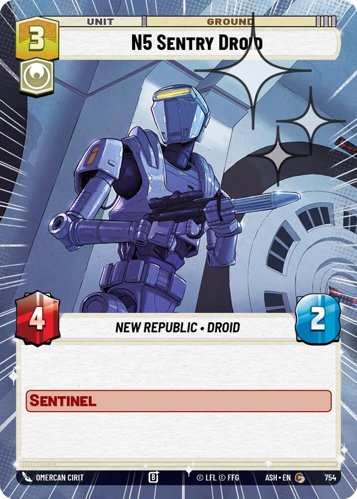 Image for N5 Sentry Droid (Hyperspace Foil) (754) [Ashes of the Empire] {ASH} - Star Wars: Unlimited