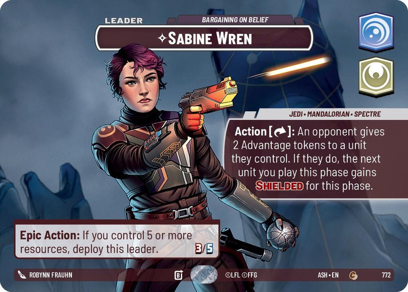 Image for Sabine Wren - Bargaining on Belief (Showcase) (772) [Ashes of the Empire] {ASH} - Star Wars: Unlimited