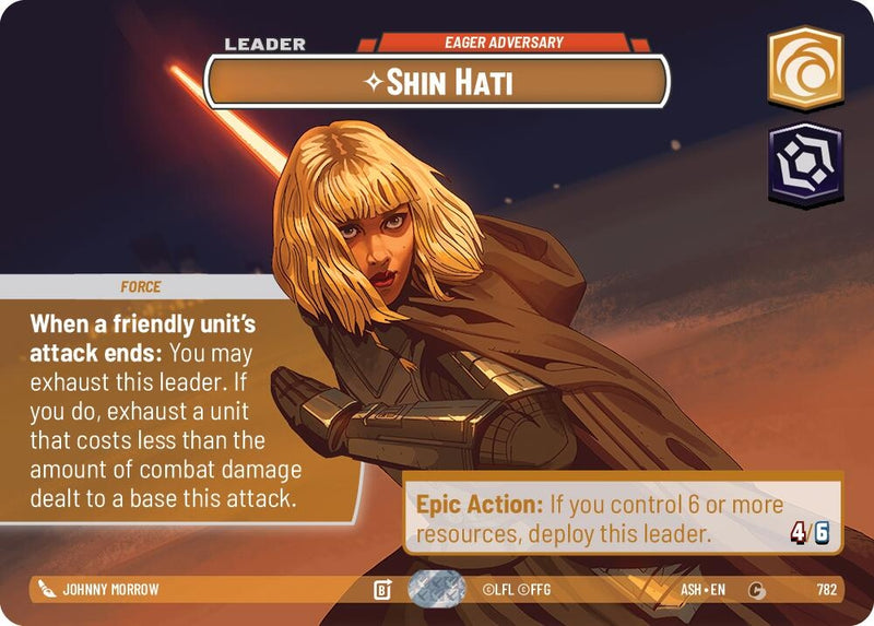 Image for Shin Hati - Eager Adversary (Showcase) (782) [Ashes of the Empire] {ASH} - Star Wars: Unlimited