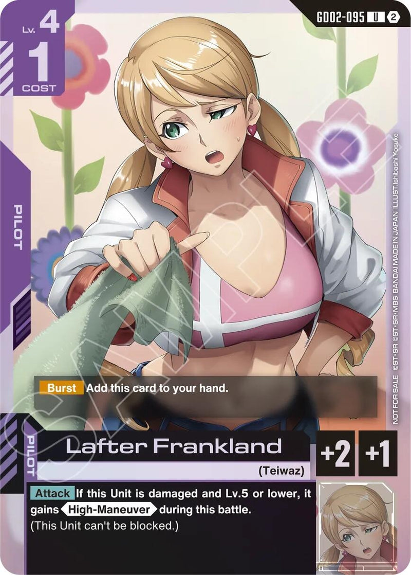 Image for Lafter Frankland (Store Tournament Participation Pack 05) (GD02-095) [Gundam Promotional Cards] {GCG-PR} - Gundam Card Game