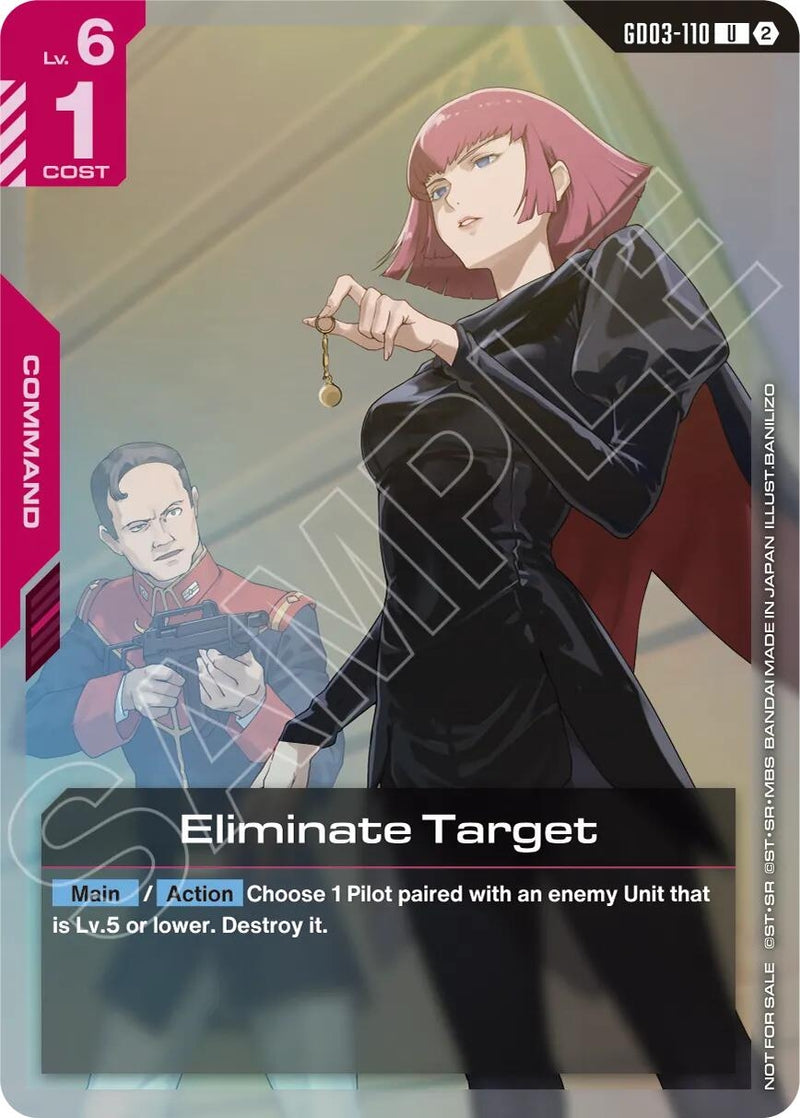 Image for Eliminate Target (Store Tournament Participation Pack 05) (GD03-110) [Gundam Promotional Cards] {GCG-PR} - Gundam Card Game